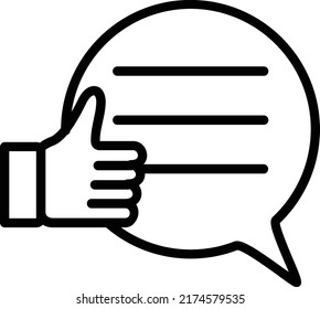 Good Review Line Icon Vector Design