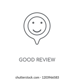 Good review linear icon. Good review concept stroke symbol design. Thin graphic elements vector illustration, outline pattern on a white background, eps 10.