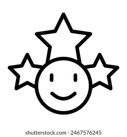 Good Review Vector Line Icon Design