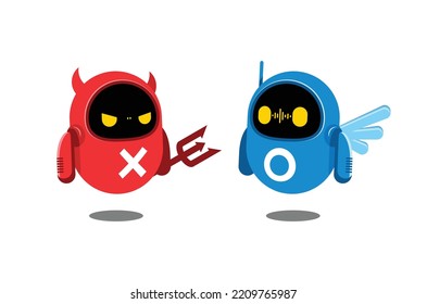 Good Robot Bad Robot Illustration Stock Vector (Royalty Free ...