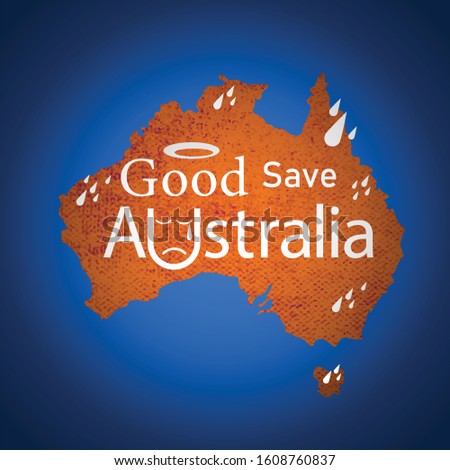 Good sabe australia. Australia's map. Illustration vector.