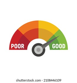Good scale score icon. Flat illustration of good scale score vector icon isolated on white background