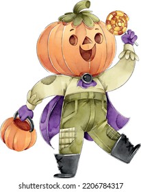 Good scary halloween holidays pumpkin man