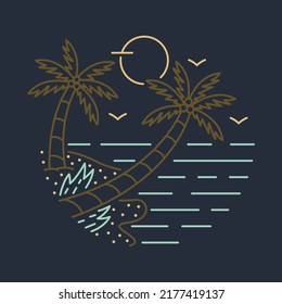 Good sea for chill graphic illustration vector art t-shirt design