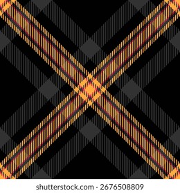 Buen Vector a cuadros sin costuras, fondo de tela de tartán de la ropa. Patrón textil a cuadros de textura de collage en paleta de colores negro y gris.