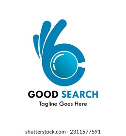 Good search design logo template illustration