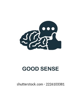Good Sense icon. Monochrome simple Human Productivity icon for templates, web design and infographics