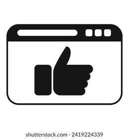 Icono de sitio web de Good seo vector simple. Mercado de computadoras. Seo global