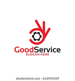 Good Service logo designs template