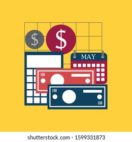 Good Service Tax (GST) concept with financial elements.