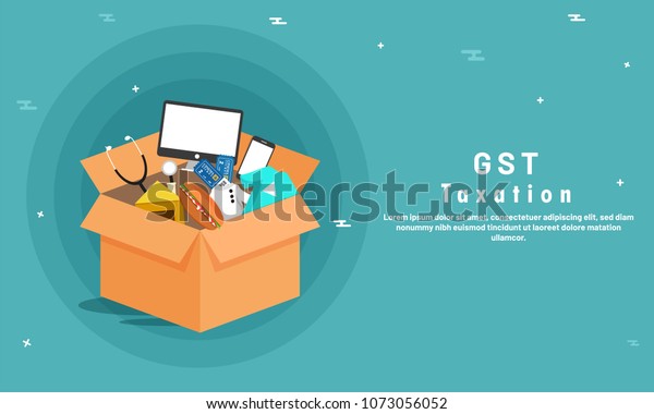 Good\
Service Tax (GST) concept with finanical elements.\
