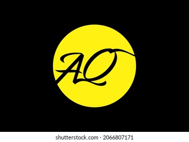 Good shape of AO initial letter design