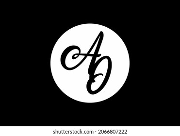 Good shape of AO initial letter design