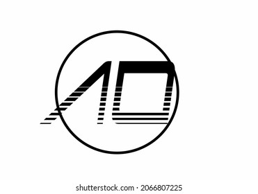 Good shape of AO initial letter design