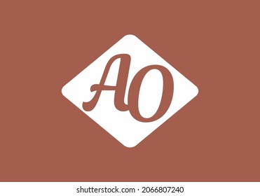 Good shape of AO initial letter design