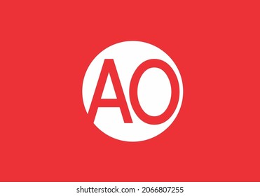 Good shape of AO initial letter design