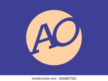 Good shape of AO initial letter design