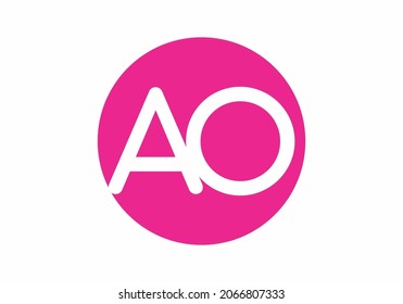 Good shape of AO initial letter design