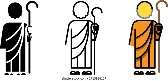 Good Shepherd icon , vector illustration