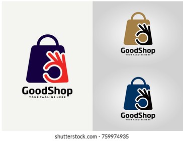 Good Shop Logo Template Design. Creative Vector Emblem for Icon or Design Concept