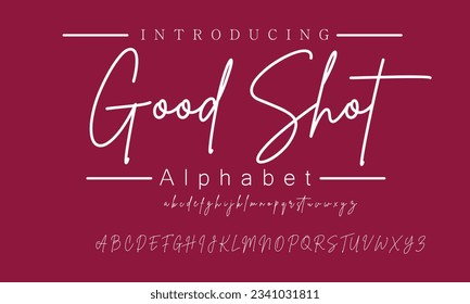 Good Shot Signature Font Calligraphy Logotype Script Font Type Font lettering handwritten