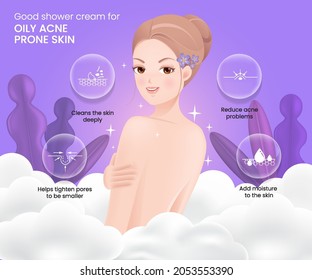 Good shower cream for oily acne prone skin