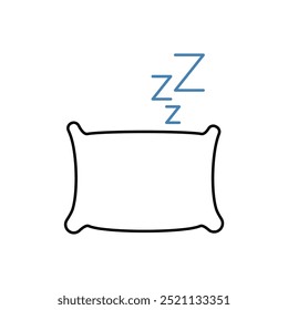 good sleep concept line icon. Simple element illustration. 
good sleep concept outline symbol design.