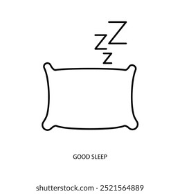 good sleep concept line icon. Simple element illustration. 
good sleep concept outline symbol design.