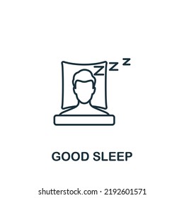 Good Sleep icon. Line simple icon for templates, web design and infographics