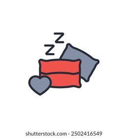 good sleep icon. vector.Editable stroke.linear style sign for use web design,logo.Symbol illustration.