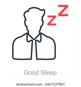 Good Sleep and relaxation icon concept