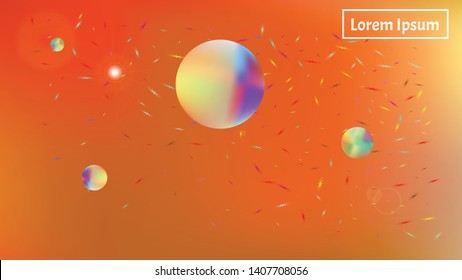A good space background. Illustration, mesh. Creative hi-res and fresh. Stars, planets, signs. Colorful universe selected stars background.