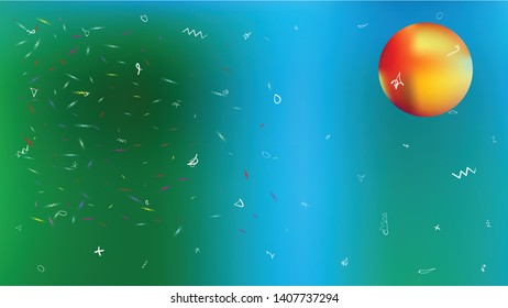A good space background. Illustration, mesh. Usefull hi-res and fresh. Stars, planets, signs. Colorful universe selected stars background.