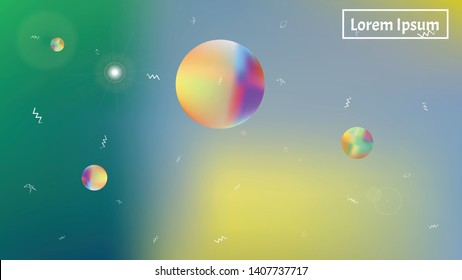 The good space themed background illustration. Liquid hi-res and fresh. Illustration, smooth. Stars, planets, signs. Colorful universe new stars design.