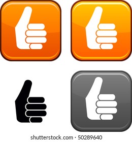 Good square buttons. Black icon included.