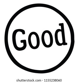 good stamp on white