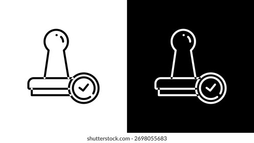 Buen diseño de conjunto de iconos blancos de sello