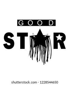 good star,for t-shirt,slogan