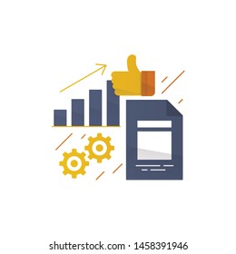 good statistic icon. statistic vector. flat style