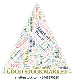 Good Stock Market word cloud. Vector made with text only