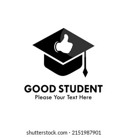 Good student logo template illustration