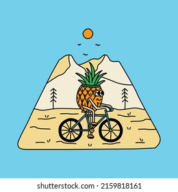 Good summer with sport pineapple graphic illustration vector art t-shirt design