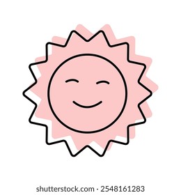 Good Sun color shadow thinline icon , vector, pixel perfect, illustrator file