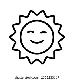 Good Sun line icon , vector, pixel perfect, illustrator file