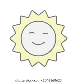 Good Sun lineal color icon , vector, pixel perfect, illustrator file