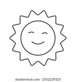 Good Sun thinline icon , vector, pixel perfect, illustrator file