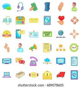 Good support icons set. Cartoon style of 36 good support vector icons for web isolated on white background
