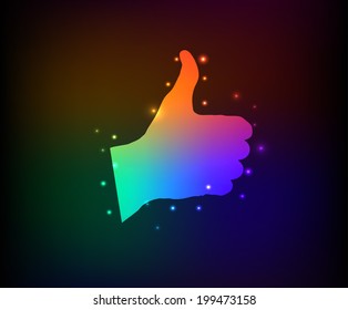 Good symbol,Rainbow vector