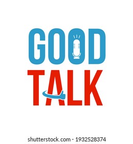 Diseño de logotipo o plantilla de símbolos de Good Talk