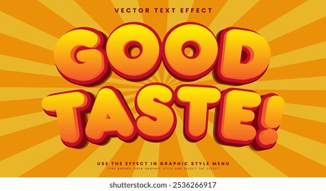 Good Taste Editable Text effect Template Suitable for Spicy food Products